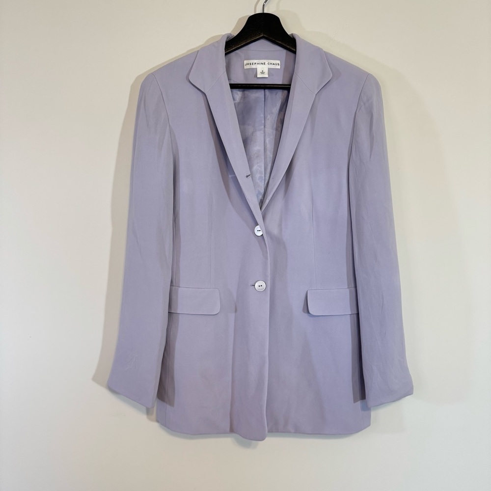 Josephine Chaus 100% Silk Blazer | Lavender Purple | Size 8